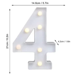 Siffra Vit med LED-Belysning