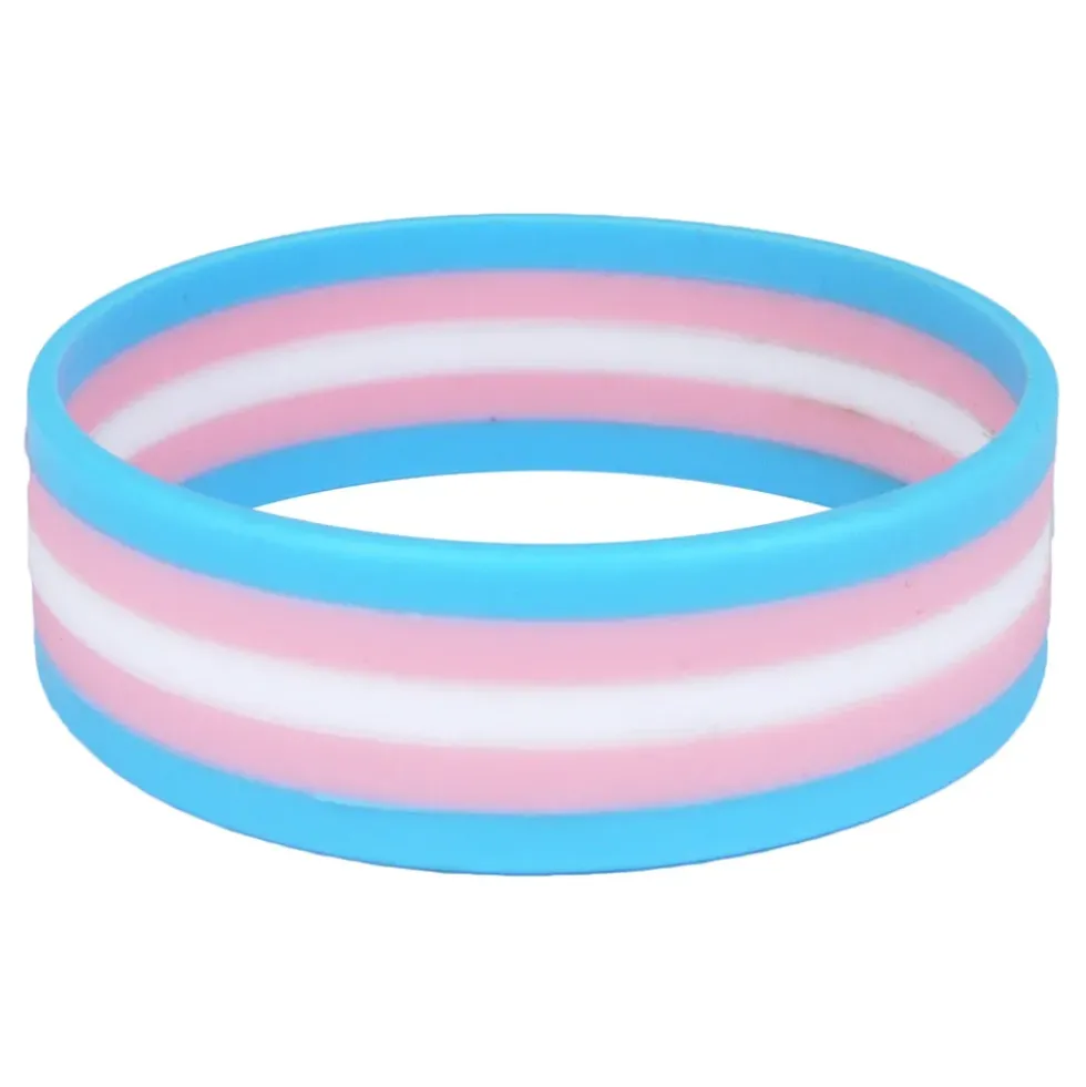 Silikonarmband Transflagga