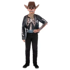 Skelett Cowboy Barn Maskeraddräkt