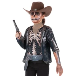 Skelett Cowboy Barn Maskeraddräkt