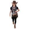 Skelett Cowgirl Barn Maskeraddräkt