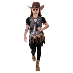 Skelett Cowgirl Barn Maskeraddräkt