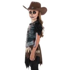 Skelett Cowgirl Barn Maskeraddräkt