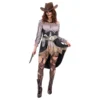 Skelett Cowgirl Maskeraddräkt