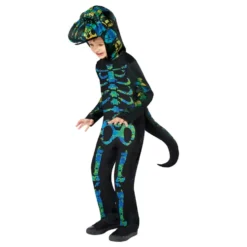 Skelett Dino Barn Maskeraddräkt