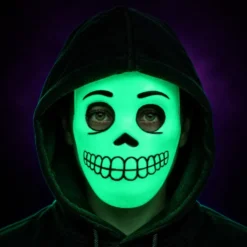 Skelettmask Glow in the Dark för Barn