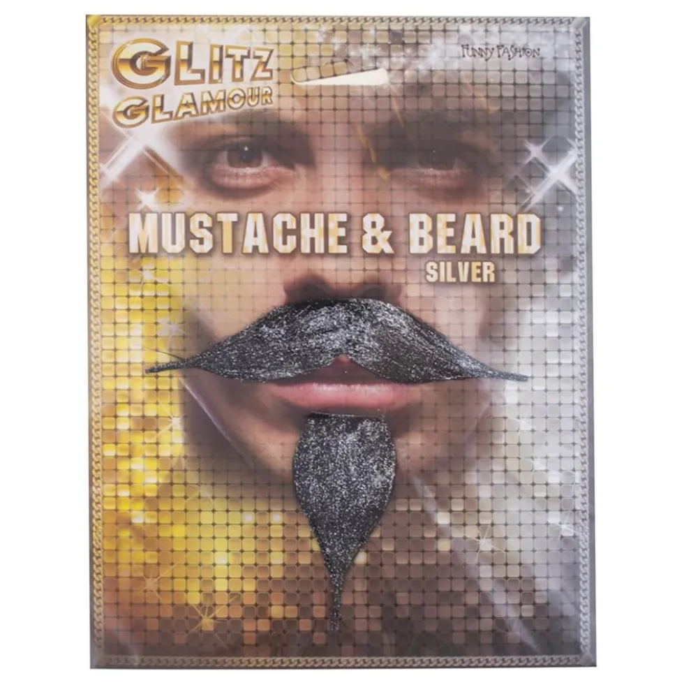 Skägg & Mustasch Silver