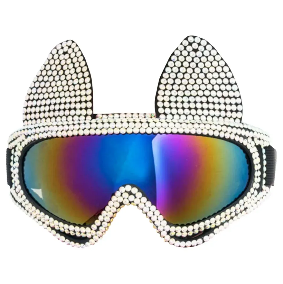Skidglasögon Katt med Strass