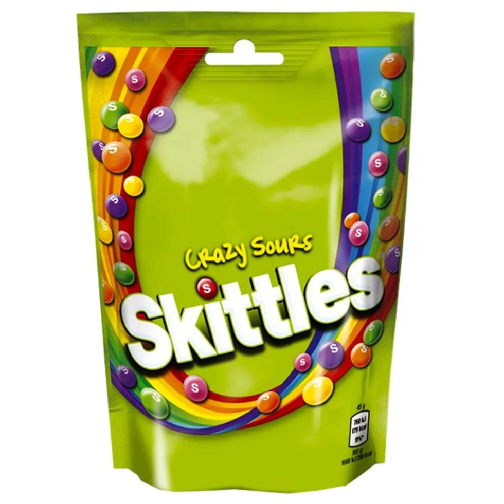 Skittles Crazy Sours i Påse