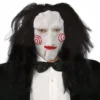 Skräckdocka Latexmask med Hår