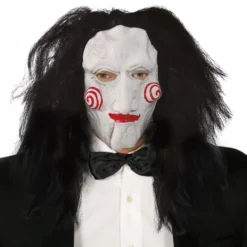 Skräckdocka Latexmask med Hår