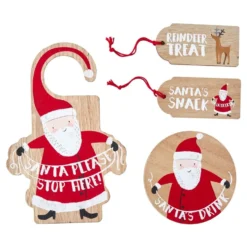 Skyltar i Trä Santa
