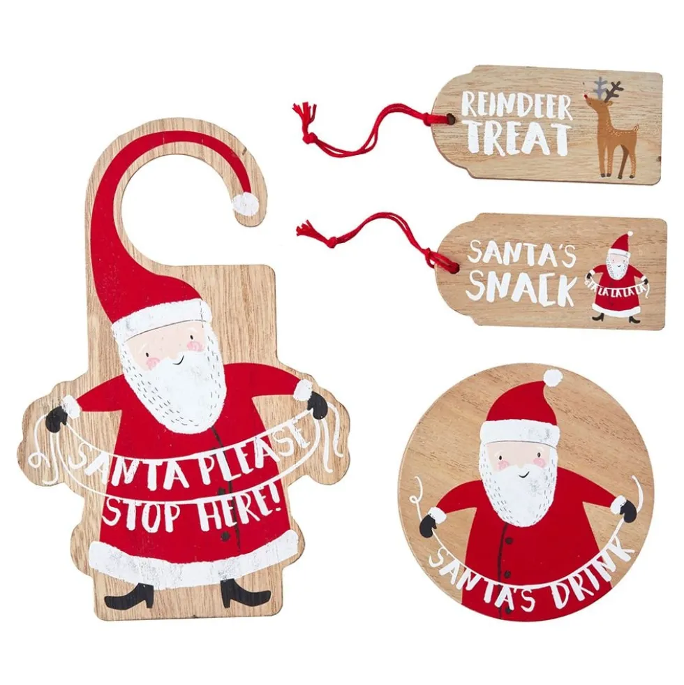 Skyltar i Trä Santa