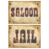 Skyltar Saloon & Jail i Papp