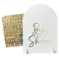 Skylt Baby Shower med Bokstäver