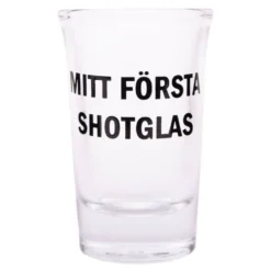 Snapsglas med Text