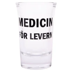 Snapsglas med Text