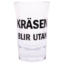 Snapsglas med Text