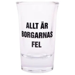 Snapsglas med Text