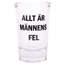 Snapsglas med Text