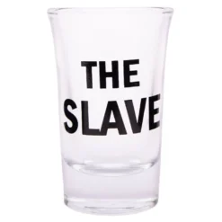 Snapsglas med Text