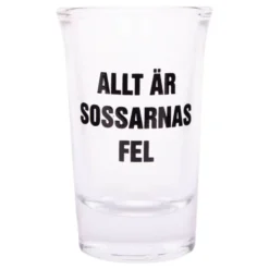 Snapsglas med Text