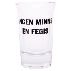 Snapsglas med Text