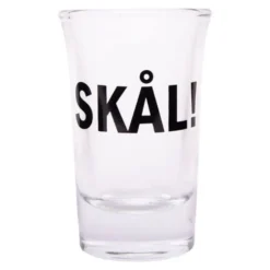 Snapsglas med Text