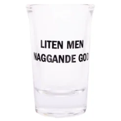 Snapsglas med Text