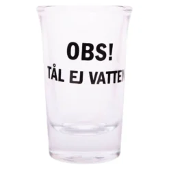 Snapsglas med Text