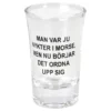Snapsglas Nykter i Morse