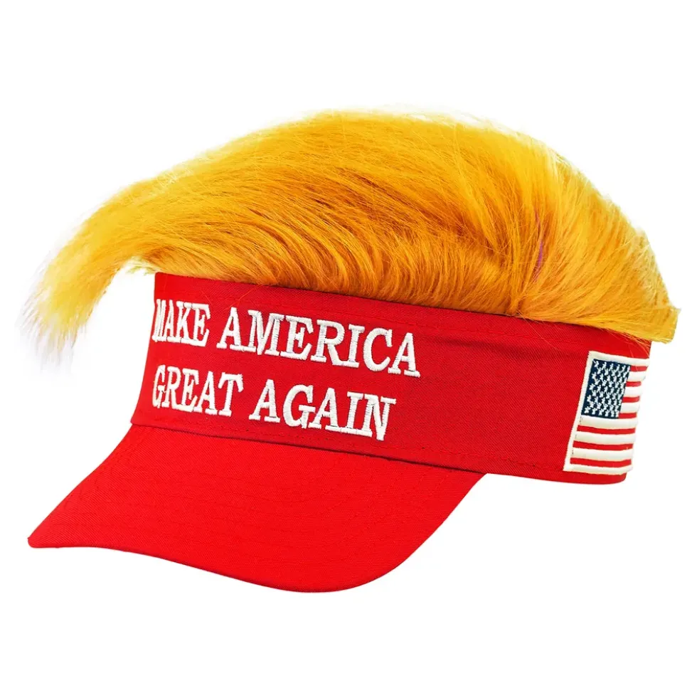 Solskärm med Hår Make America Great Again