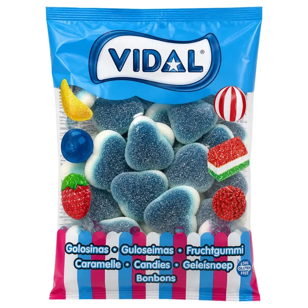 Sour Giant Blue Raspberry Heart Storpack