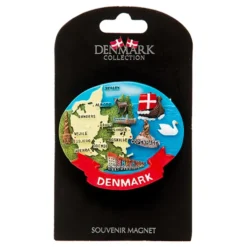 Souvenir Denmark Karta Magnet