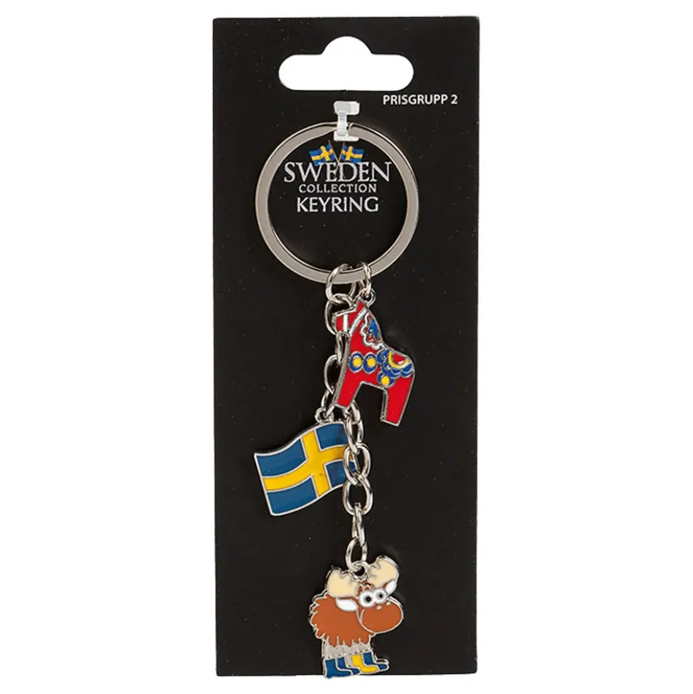 Souvenir Nyckelring Sweden Häst/Älg