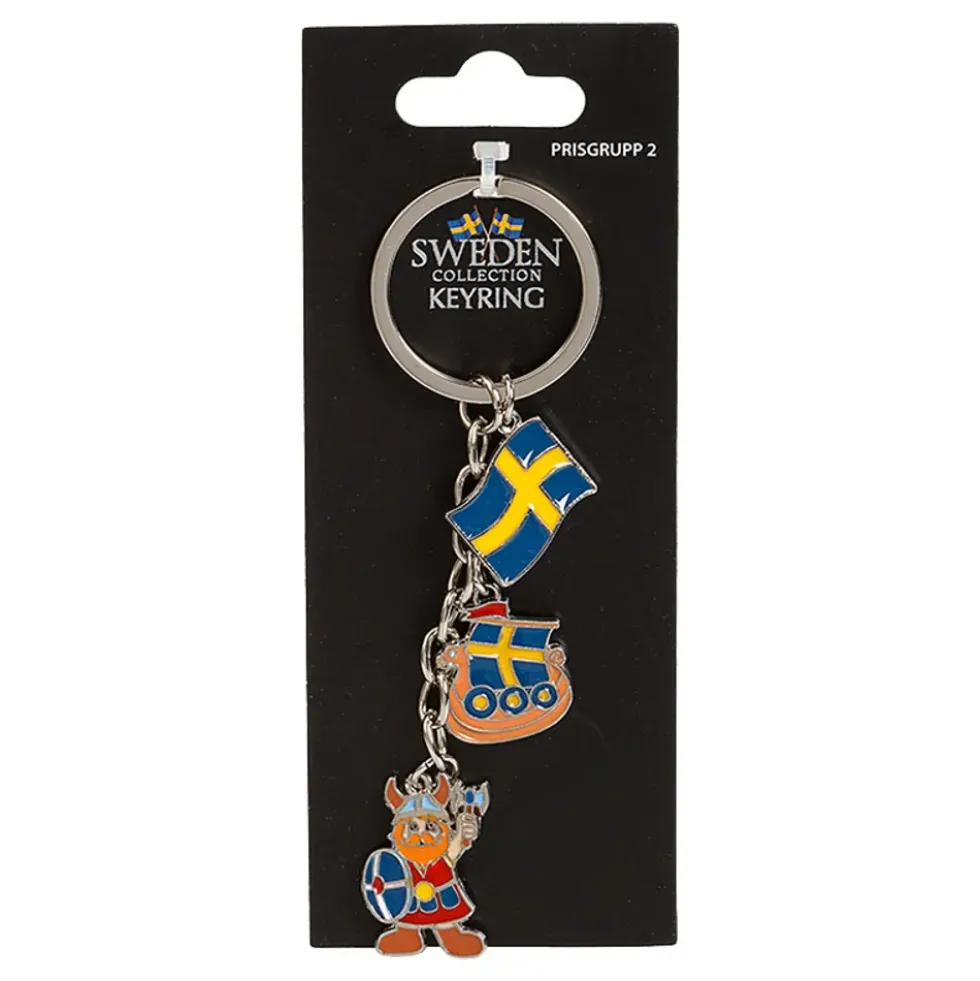 Souvenir Nyckelring Sweden Viking/Flagga