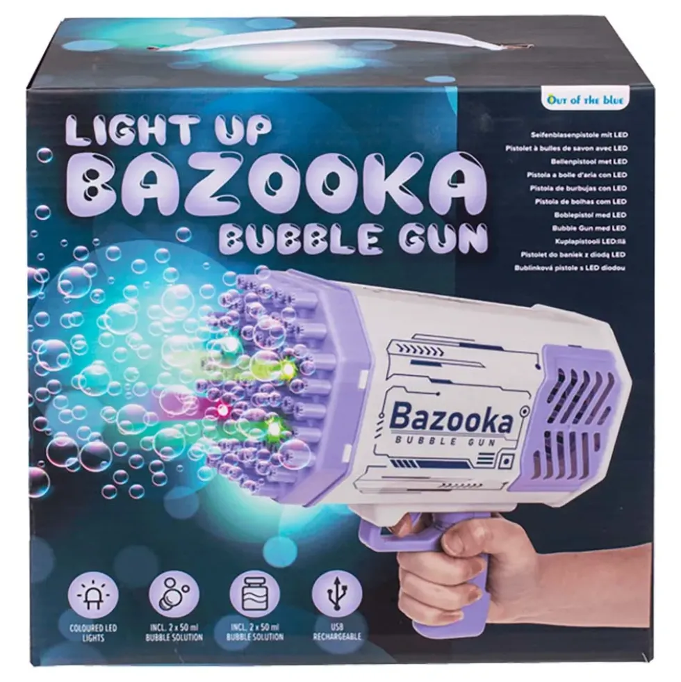 Såpbubbelbazooka med LED