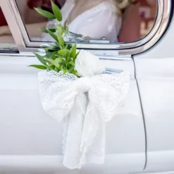 Spetsband Blomster Off-White på Rulle