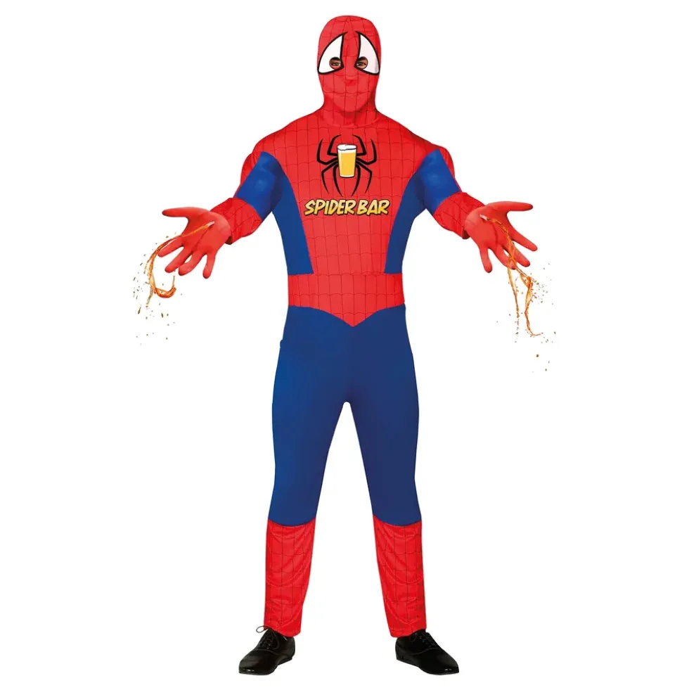 Spindelman med Dispenser Maskeraddräkt