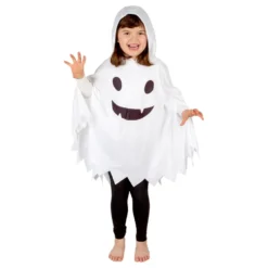 Spöke Poncho Barn Maskeraddräkt