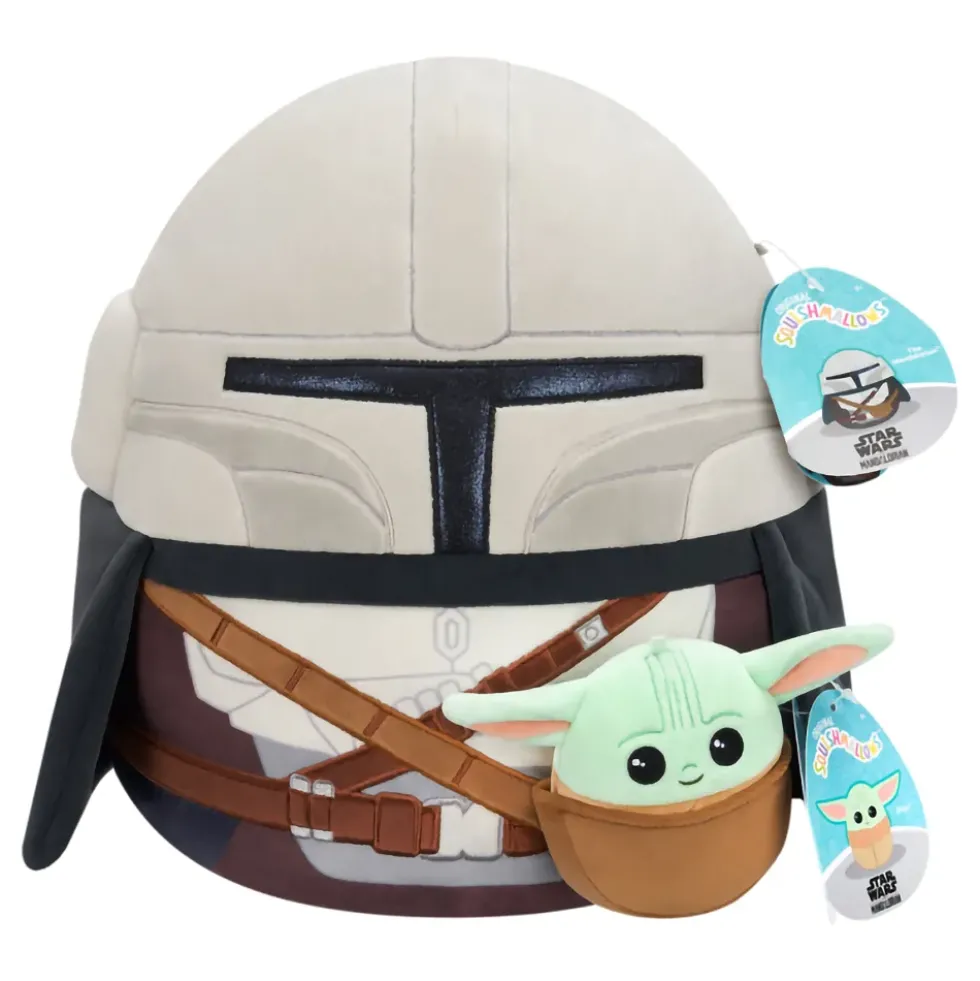 Squishmallows Star Wars Mandalorian & Grogu