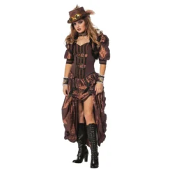 Steampunk Dam Deluxe Maskeraddräkt