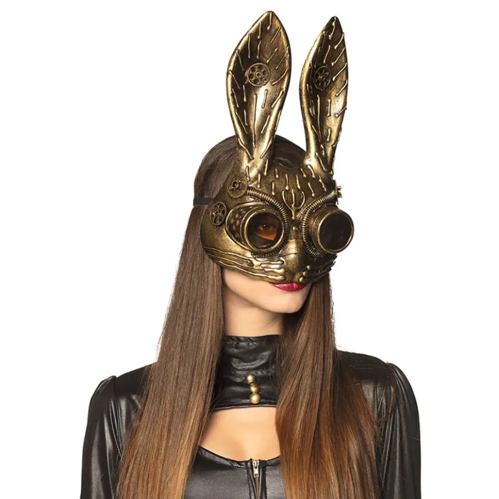 Steampunk Kanin Halvmask