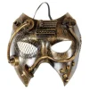 Steampunk Svart/Guld Halvmask