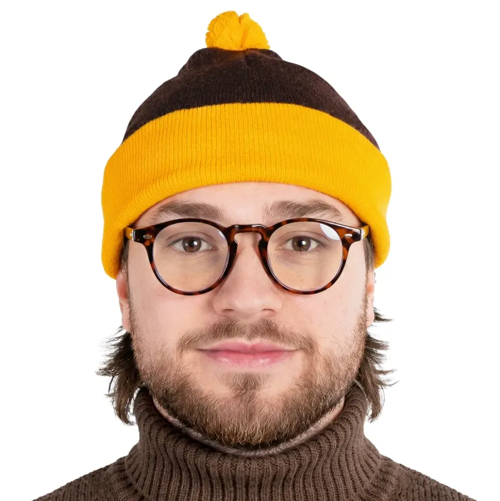Stickan Mössa Gul/Brun