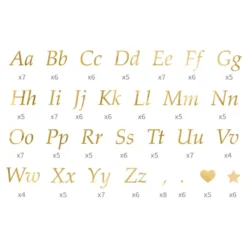 Stickers Bokstäver Guld Metallic