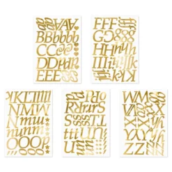 Stickers Bokstäver Guld Metallic