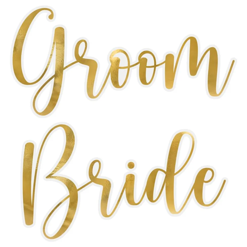 Stickers för Glas Bride & Groom