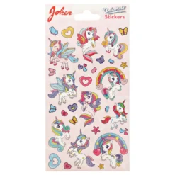 Stickers Glitter Enhörningar