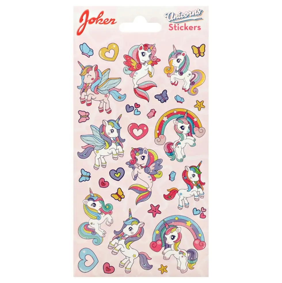 Stickers Glitter Enhörningar